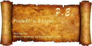 Puskás Elina névjegykártya